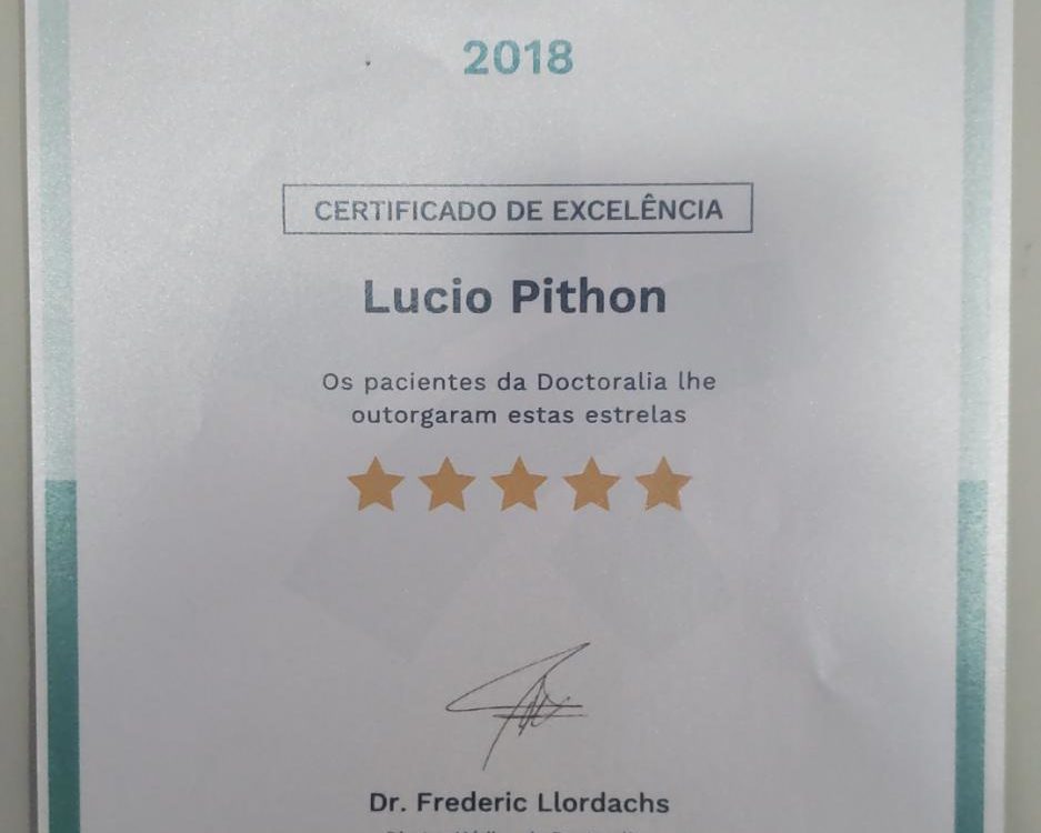 certificado de excelência do doctoralia